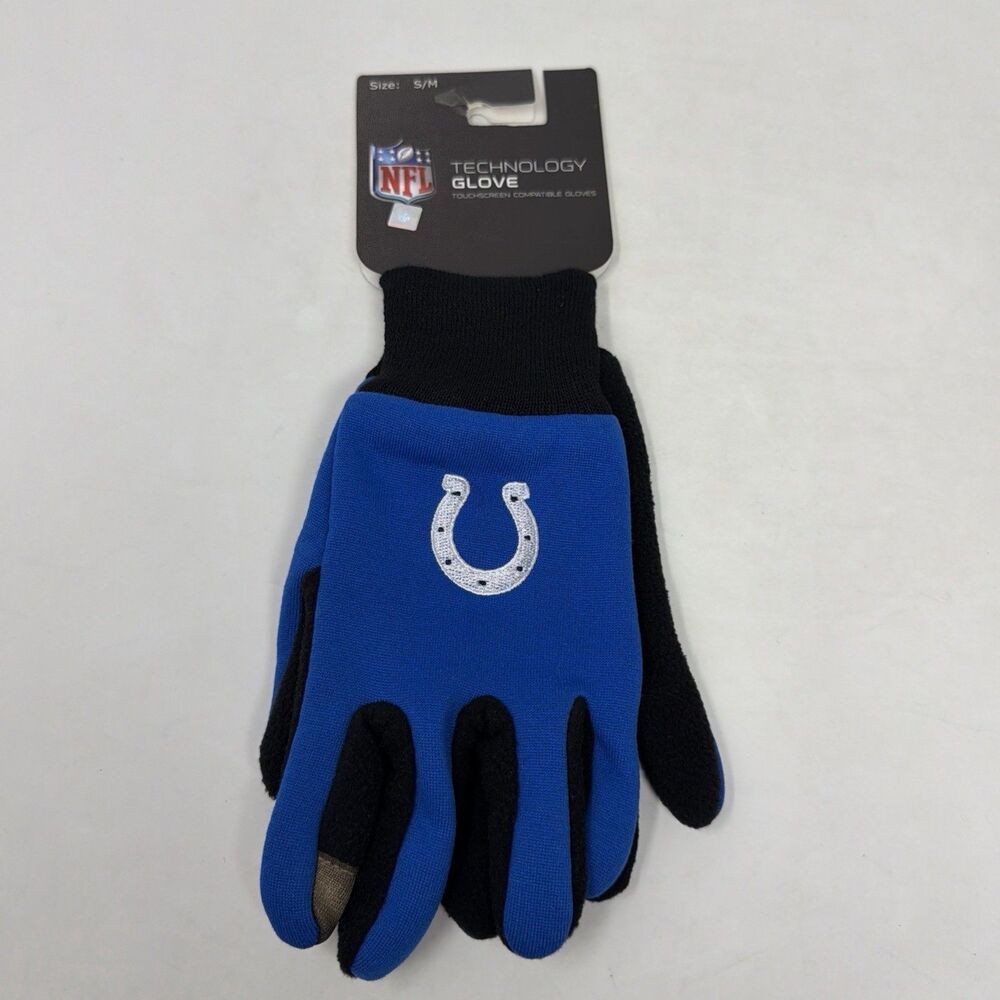 Indianapolis Colts NFL Touchscreen Gloves Blue Black S/M NWT Football Fan
